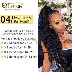 QTHAIR 14A Loose Deep Wave 4 Bundles Brazilian