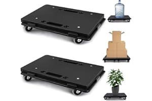 SYMORIN Furniture Dolly,Moving Dolly,Furniture Movers on Wheels,500lbs Capacity,Furniture Dolly on 4 Wheels Heavy Duty,Black 