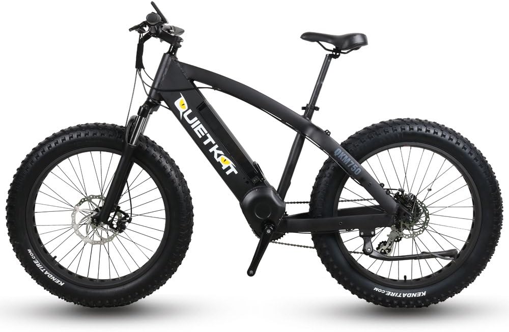 QuietKat FatKat Electric Fat Tire Bicycle - QKM750 - Black