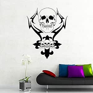 Etiqueta de la pared del cráneo - calcomanía de pared móvil papel
