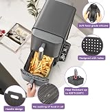 YQL 2Pcs Perforated Silicone Air Fryer Liners for Ninja Dual 9.5L SL400UK view 3