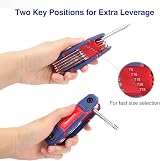 WORKPRO 24PC Folding Hex Key Set Metric Ball End Torx Keys view 6