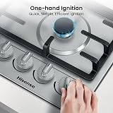 Hisense GM773XF 75cm Gas Hob 5 Burners Wok Ring Easy Clean Stainless Steel view 6