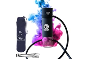 MRPAPA Portable Car Hookah, Hookah set with Everything, Hookah Pipe Single Shisha Kit, To Go Hookah Cup Mini Hookah perfect for travel, Easy Assemble & Storage Hookah Set with Portable Bag(Black)