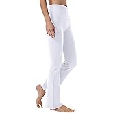 Keolorn Bootcut Yoga Pants for Women High Waist Workout Pants for Women Tummy Control Bootleg Work Pants Dress Pants