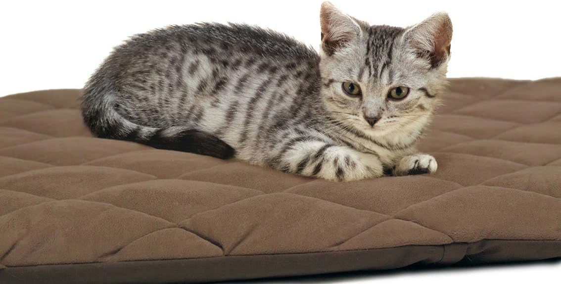 Petlife Flectabed Q Thermal Pet Bedding for Dog/ Cat, 37 x 28-inch, Brown