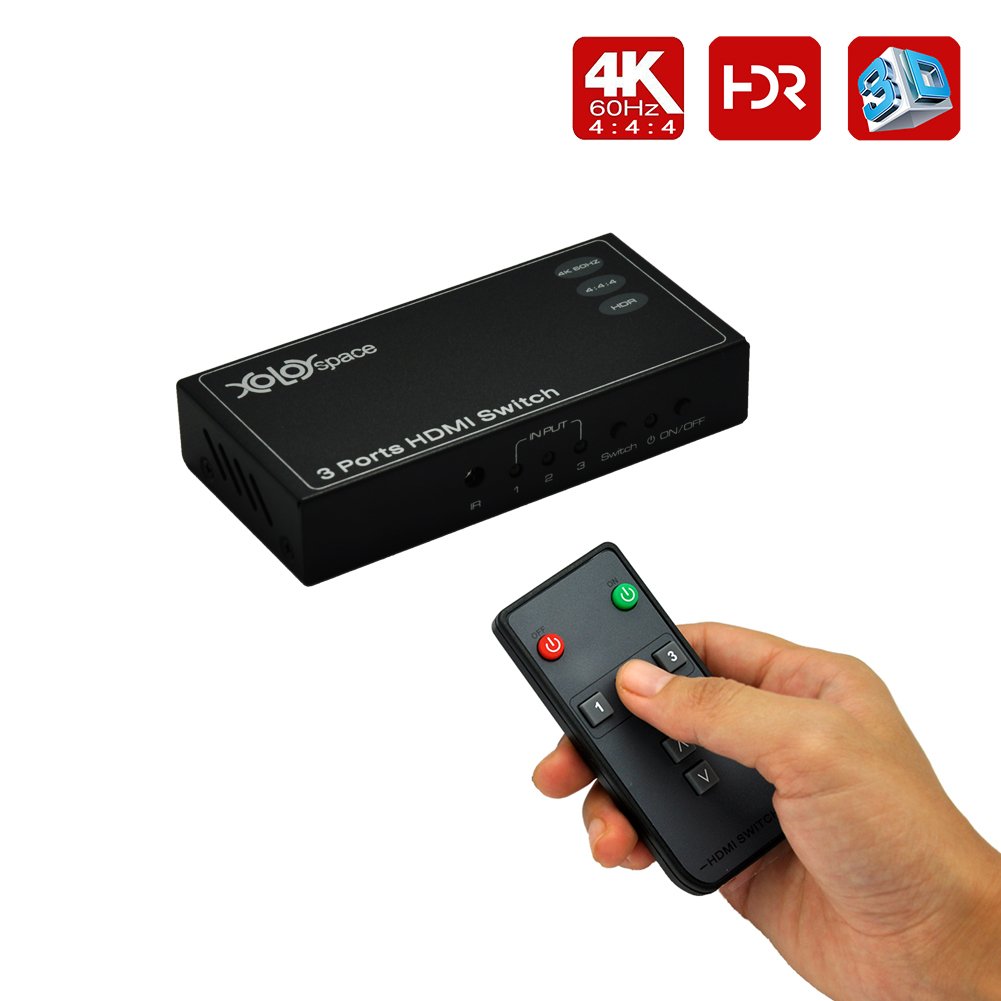 Xolorspace 3x1 Hdmi Switcher 4k 60hz Hdr With Remote Control Auto Switch Supports Sky Q Ps 4 Pro Xbox One S 4k 60hz 4 4 4 8 Bit Buy Online In Aruba At Aruba Desertcart Com Productid