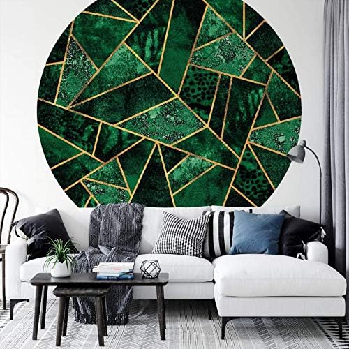 Avoir Images Wtd Papier Peint Intisse Rond Motif Emeraude Verte Et Geometrique actualisé par