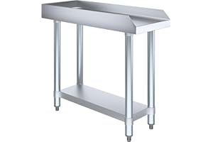 AmGood Stainless Steel Equipment Stand - Heavy Duty, Commercial Grade, with Undershelf, NSF Certified (30" Width x 12" Length)
