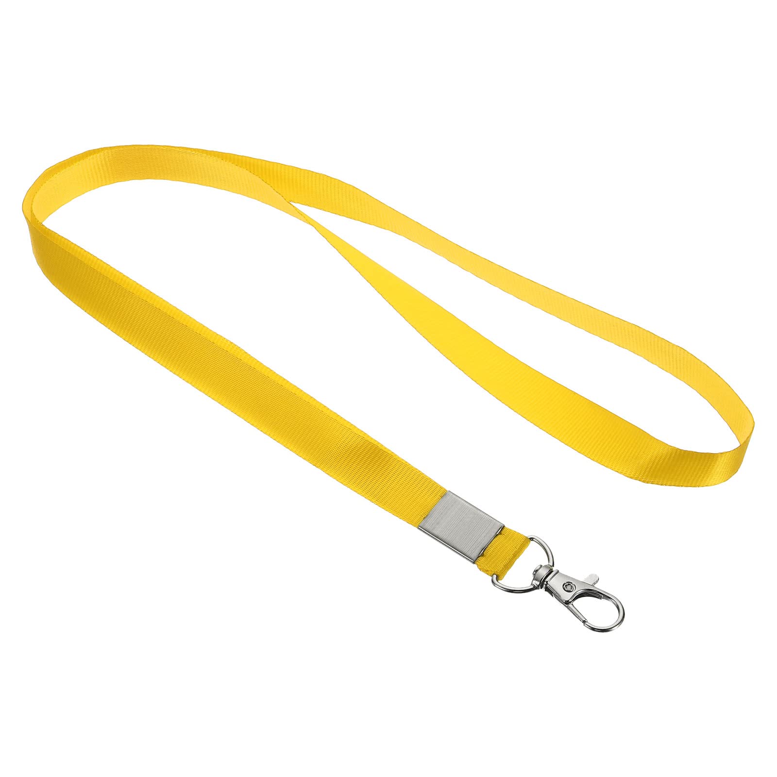 PATIKIL 17" Neck Lanyards, 50 Pack 0.6" Width Flat Strap Lanyard with Swivel Hook Clip for Name Tag Badges Holder ID Card Keys, Yellow — image 1