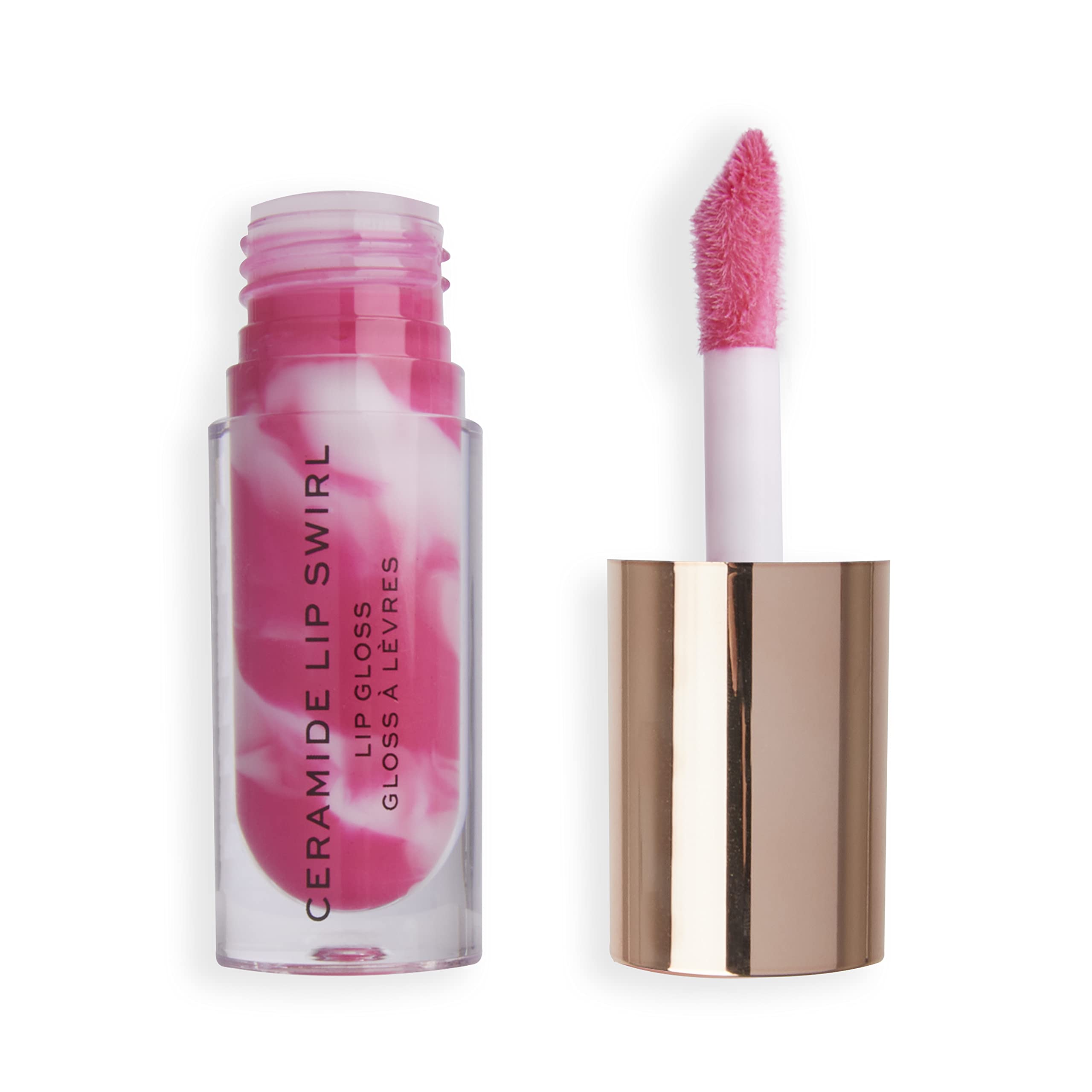Makeup Revolution, Lip Swirl Ceramide Gloss, Lipgloss, Berry Pink, 4.5ml