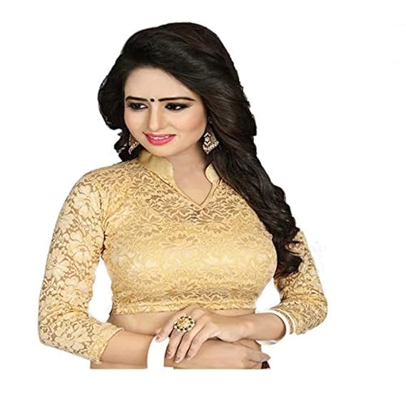 Women's Shimmer Lycra Stitched Readymade Strechable Saree Blouse For Women's