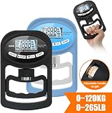Haptufer Digital Grip Strength Tester 265Lbs/120Kg Hand Dynamometer USB LCD Blue view 5