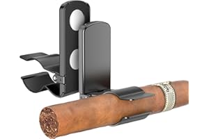 Annana 2pack Cigar Holders, Cigar Clips & Stands, Sturdy Metal Magnetic Cigar Holder for Golf Carts, Yachts, Beach Chairs, Camping. Thoughtful Cigar Gifts for Men