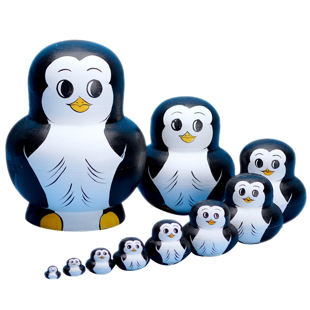 YAKELUS 10pcs Russian Nesting Dolls Matryoshka handmade10033