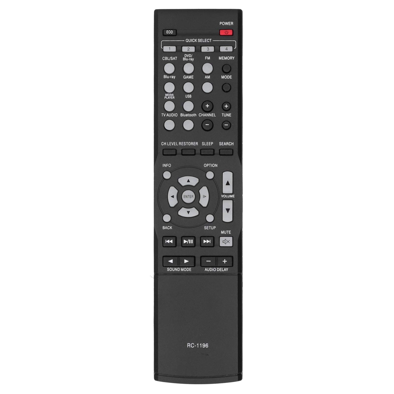 Annadue RC1196 Remote Control fit for DENON AVR-X520BT / AVR-S500BT / AVR-S510BT / AVR-X510BT, Easy to Grip and Operate.