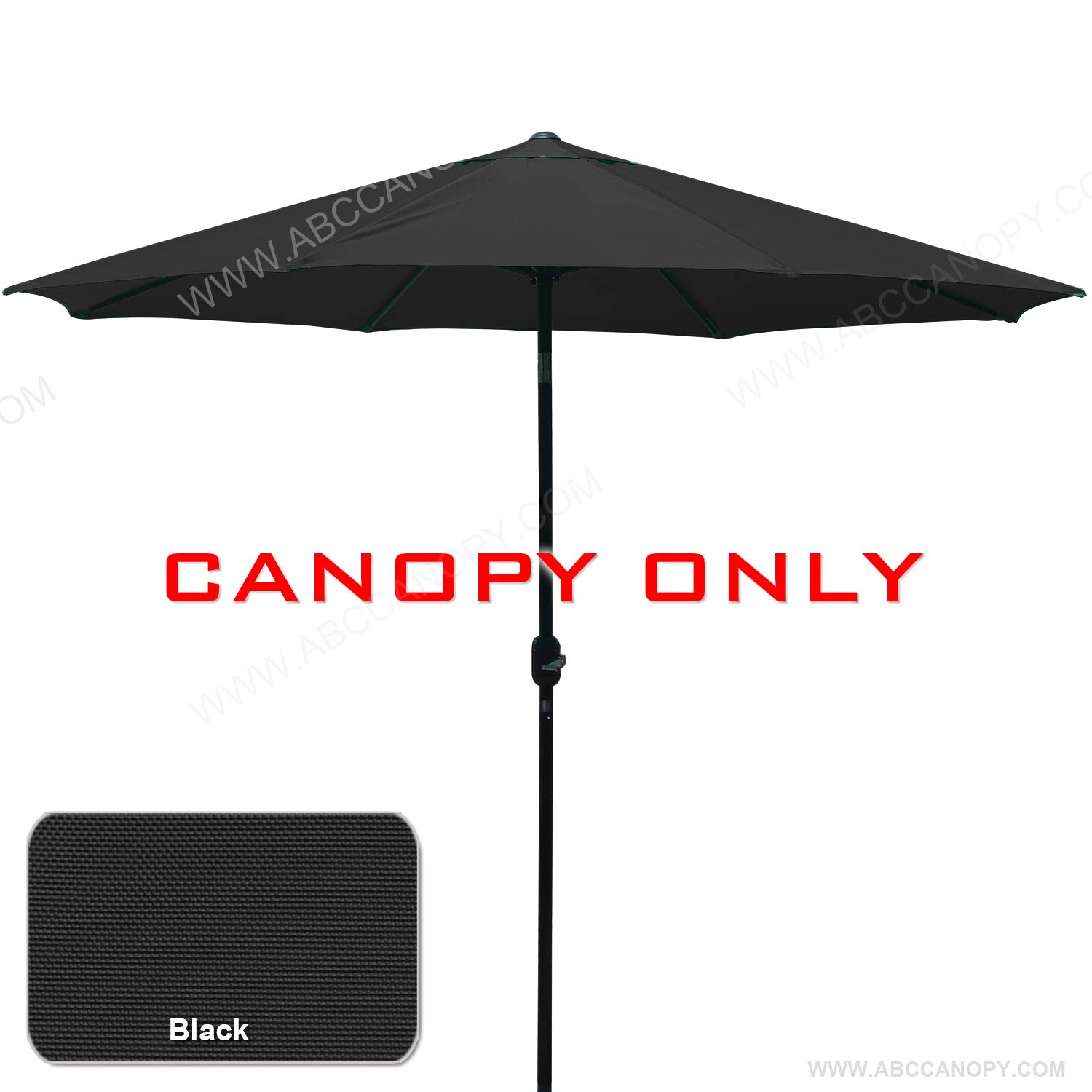 Abccanopy 9ft Market Umbrella Patio Umbrella Replacement Canopy 8 Ribs Khaki Black 1 Garden Outdoor Cjp Org In