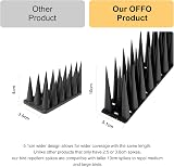 OFFO Bird Spikes 10cm High Anti Pigeon Deterrent 1.2m Fence Spikes Black view 2
