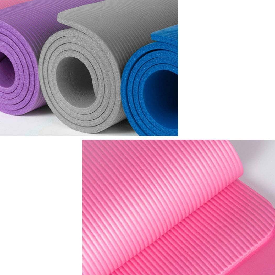 QIUUE Small 15 mm Thick and Durable Yoga Mat Anti-Skid Sports Fitness Mat Lightweight Yoga Mat Rug to Lose Weight, 60x25x1.5cm (Purple): Home & Kitchen
