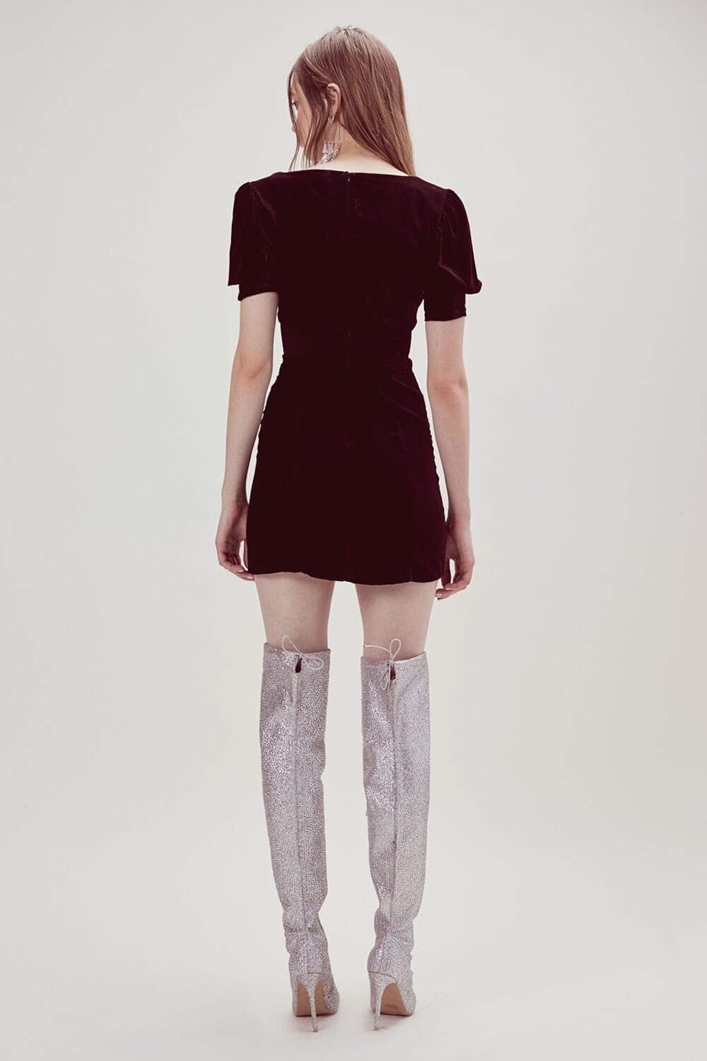 viva deep v mini dress