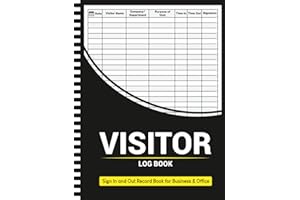 Visitor Log Book: Sign In and Out Record Book for Business and Office: Tracking Visitors with Space for Over 3400 Entries