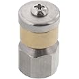 Erie Tools Rotating 1/4" Drain Cleaning Nozzle 2.0 Orifice 4000 PSI Stainless Steel for Sewer Pipe Water Jetter