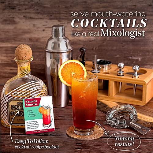 Elite Mixology Bartender Kit Cocktail Shaker Set by barillio Drink