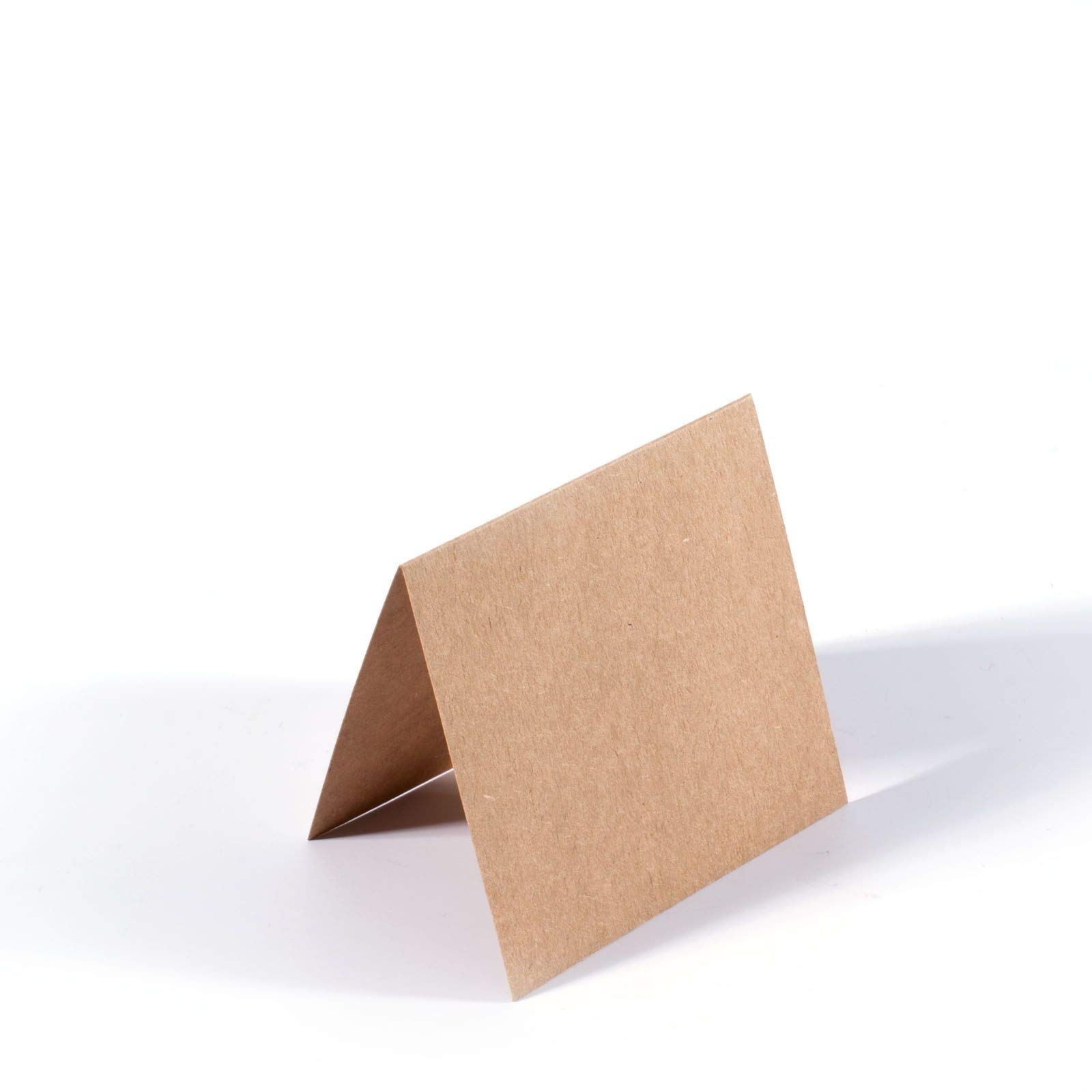 Vaessen Creative Small Square Florence Blank Craft Cards, Kraft, Set of 25, Matching Envelopes Available