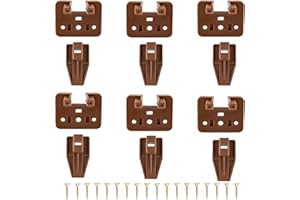 SACUMEA for Kenlin Rite Trak 1 Drawer Track Guide and Glides, 6 Sets of Dresser Center Mount Plastic Drawer Slides - Fits Most Furniture Drawer System Manufacturer Such as Vaughan Bassett, Legacy and Pulask