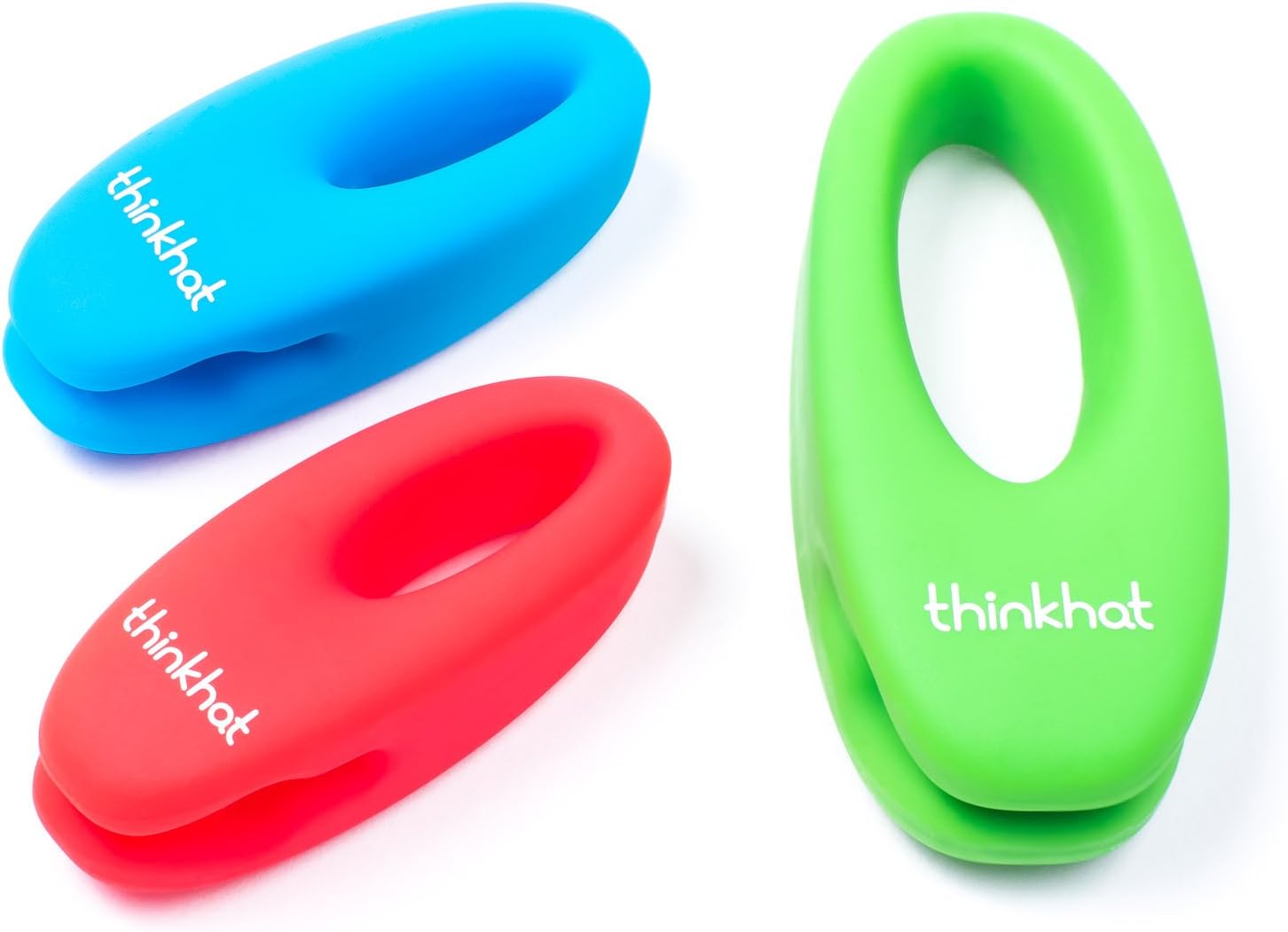 Thinkhat The Snug Utensil Clips, Set of 3 Red, Blue, Green