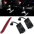 EastFly Never Fade Ultra-Bright Led Puddle Door Lights Logo Projector Light for Tesla Model 3 Model S Model X Model Y(1. Emblem with Letter)