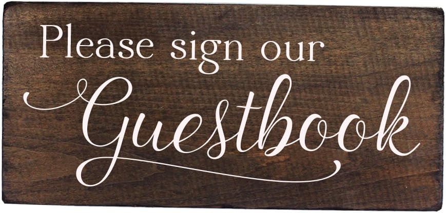 Guest Book Sign Wooden for Wedding, Cabin, Beach or Rental House by Elegant Signs