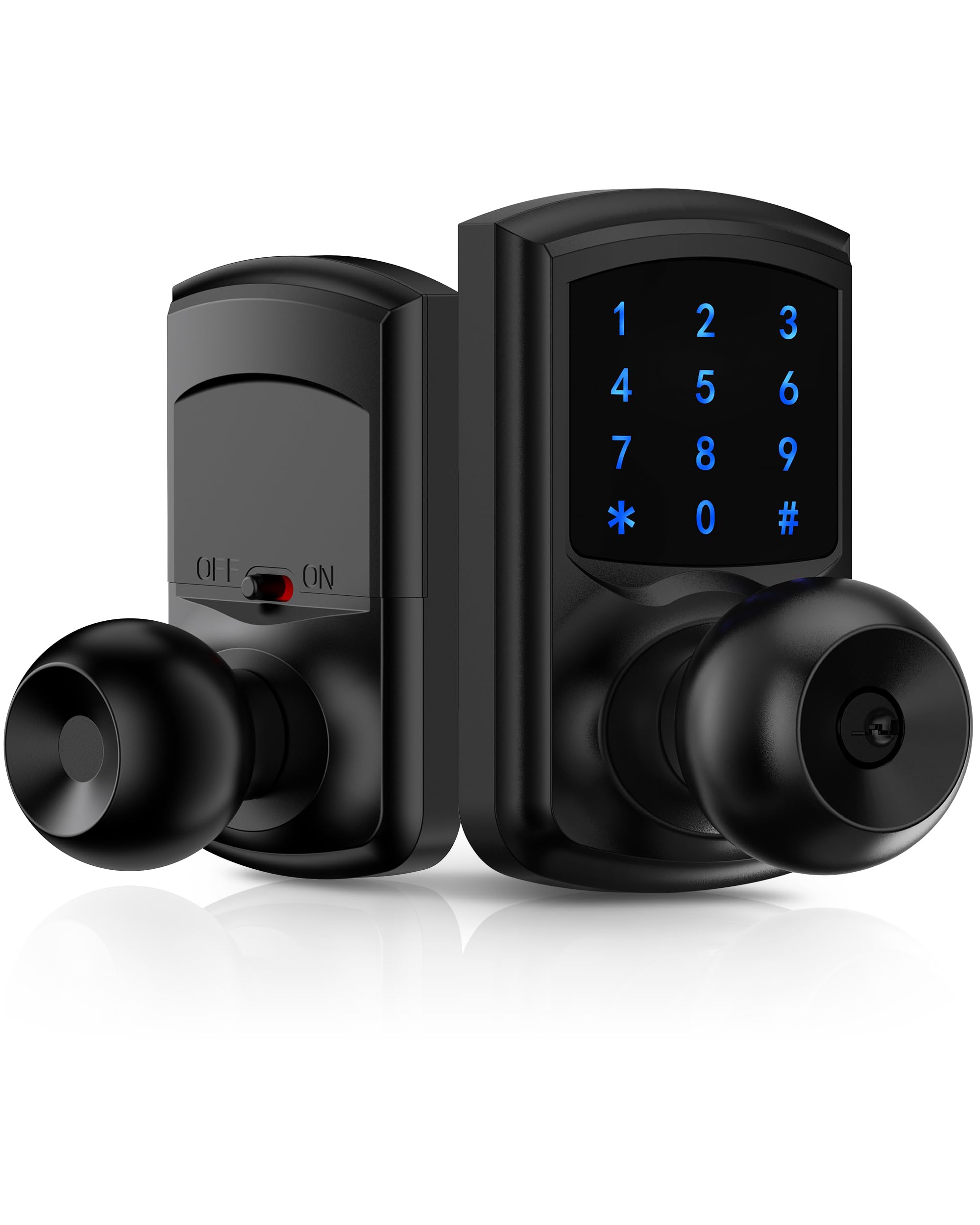 Photo 1 of HIDALIFE Keyless Entry Door Lock, Keypad Door Lock with Handle, Smart Locks for Front Door,Touchscreen, One-Touch Toggle for Passage Mode, Matte Black