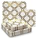 Silver Spoons Party Disposable 36 PC DINNERWARE Set Dinner Side Heavy Duty Paper Plates | for Upscale Wedding and Dining | Moroccan Collection, 18 Servings, Gold