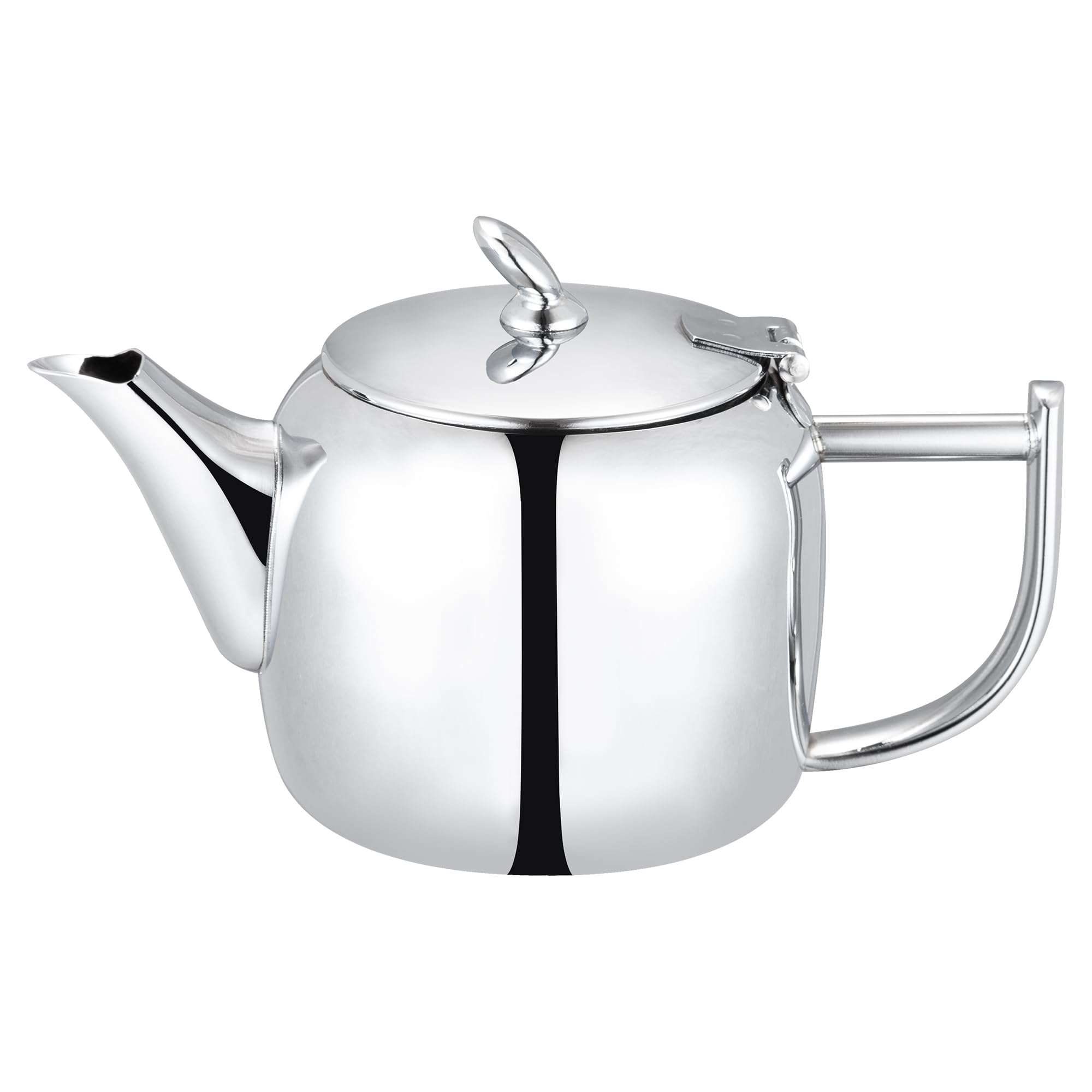 Café Olé Chatsworth Tea Pot, 24oz (680ml) Small Teapot for 2-3, 18/10 Stainless Steel, Mirror Polished, CHT-024
