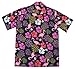Hawaiian Shirts Mens Flamingo Leaf Print Beach Aloha Party Black 2XL