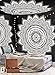 Labhanshi Black White Mandala Tapestry, Indian Hippie Wall Hanging, Bohemian Queen Wall Hanging, Bedspread Beach Tapestry 82x92 inch