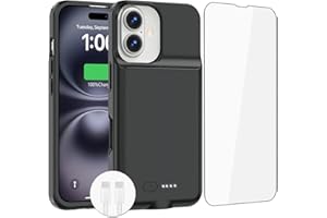 ZENEE Battery Case for iPhone 16 Plus（6.7inch）,【2025 New】 15W Fast & Ultra-Slim 8500mAh Portable Rechargeable Charger Case Cover for iPhone 16 Plus Charging Case，Black