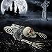 Halloween Haunters Animated Crawling Skeleton Zombie Skull Torso Groundbreaker with Moving Body LED Eyes Prop Decoration - Arms, Legs, Chest Bones- Haunted House Graveyard Tombstone Display