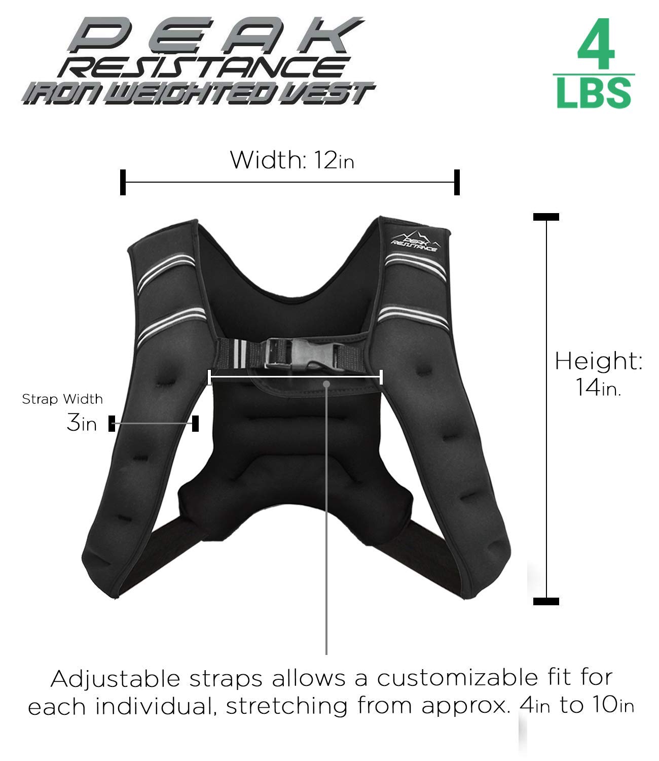 Aduro Sport Weighted Vest Workout Equipment, 4lbs/6lbs/12lbs/20lbs/25lbs Body Weight Vest for Men, Women, Kids