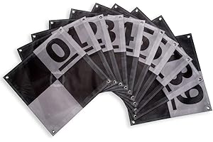 Sky High Bull's-Eye Drone Ground Control Point GCP - UAV Aerial Target for Mapping & Surveying (10 Pack) | Center Passthrough Numbered 0-9 (Black/Grey Markers) | Pix4D & DroneDeploy Compatible