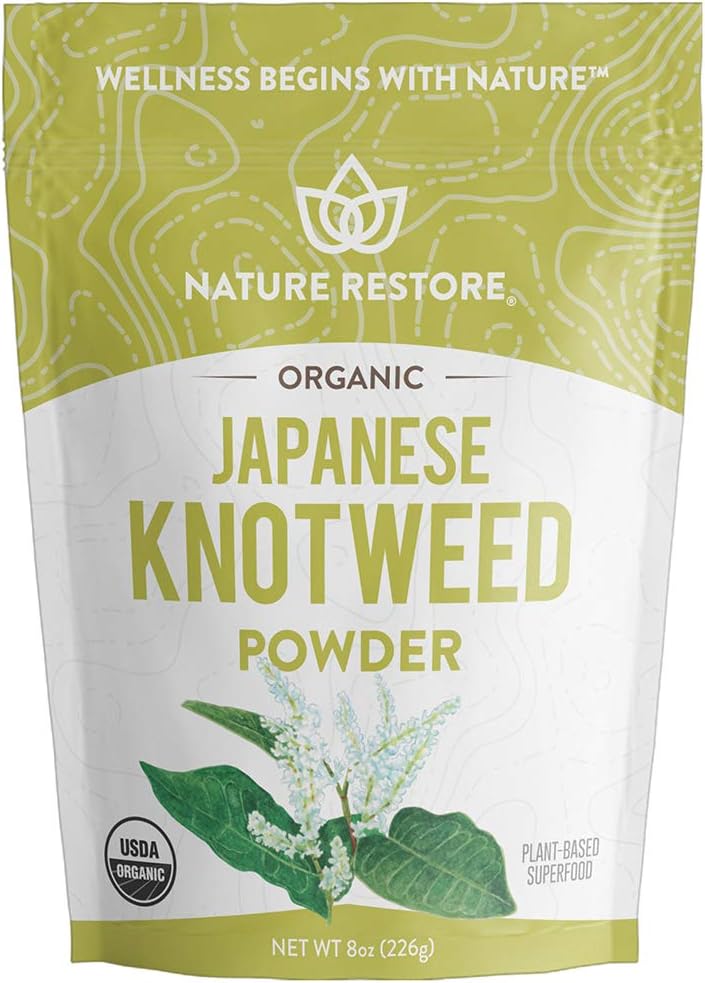 USDA Certified Organic Japanese Knotweed Powder, 226 Grams, Natural Trans-resveratrol, Non GMO, Gluten Free, Also Known as Polygonum Cuspidatum