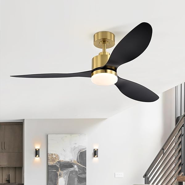 BREEZARY 52″ CEILING FANS WITH LIGHTS AND REMOTE,...