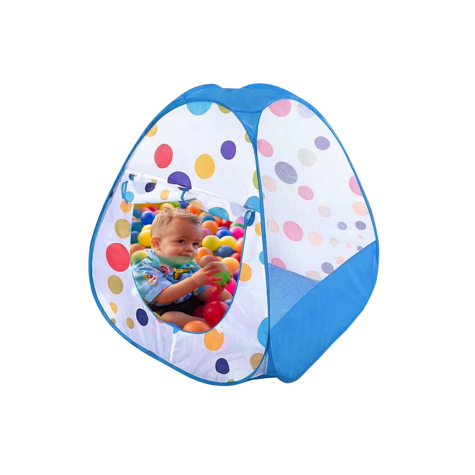 ADEPTNA Children Kids Pop UP Spotty Play Tent Fairy Girls Boys Playhouse - Indoor Outdoor Garden House – Easy to Assemble and Dismantle (BLUE)