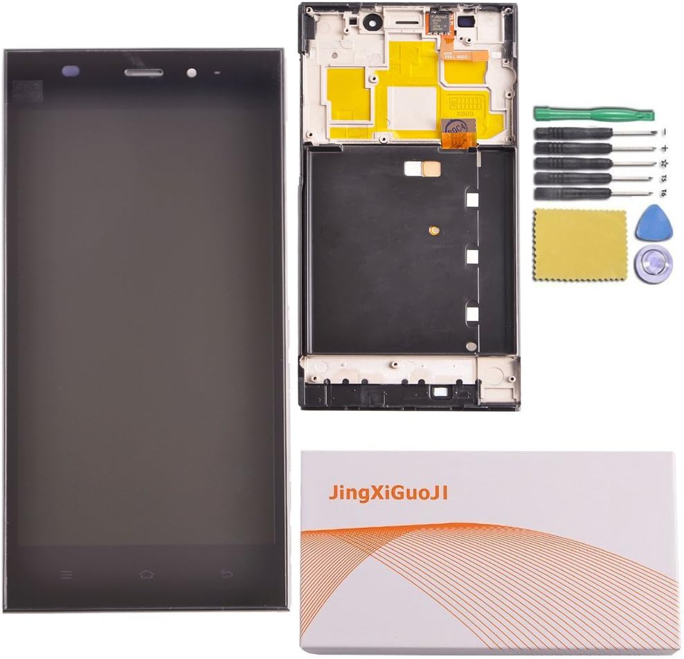 JingXiGuoJi Replacement Digitizer and Touch Screen LCD Assembly with Frame for Xiaomi 3 Mi3 M3 (mi3w)