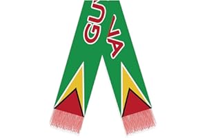 Guyana Scarf, 5FT Long Guyanian Velvet Shawl,150×18cm Decor For Sport Parade Graduation