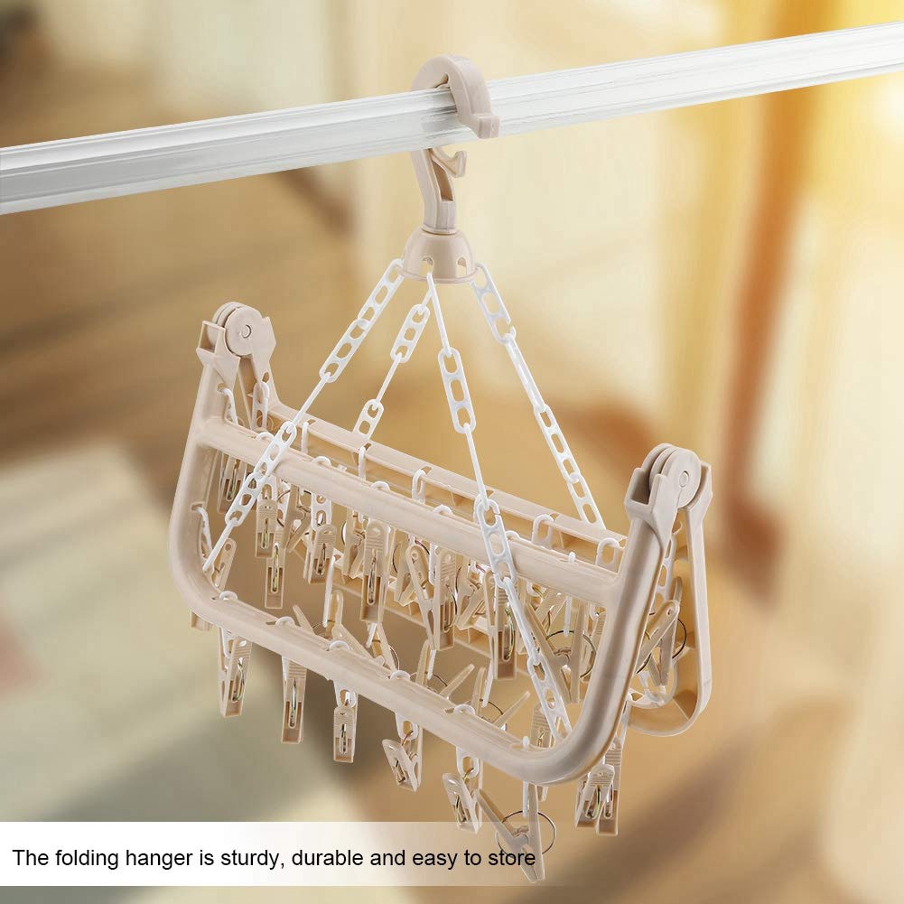 GLOGLOW 32 Clips Ropa Plegable Calcetines a Prueba de Viento Ropa