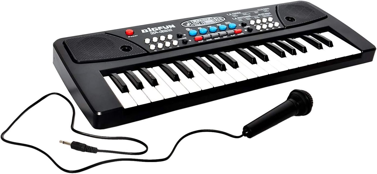 Kajal Toys 2019 Model 37 Key Piano Keyboard Toy with DC Power Option, Recording and Mic for Kids