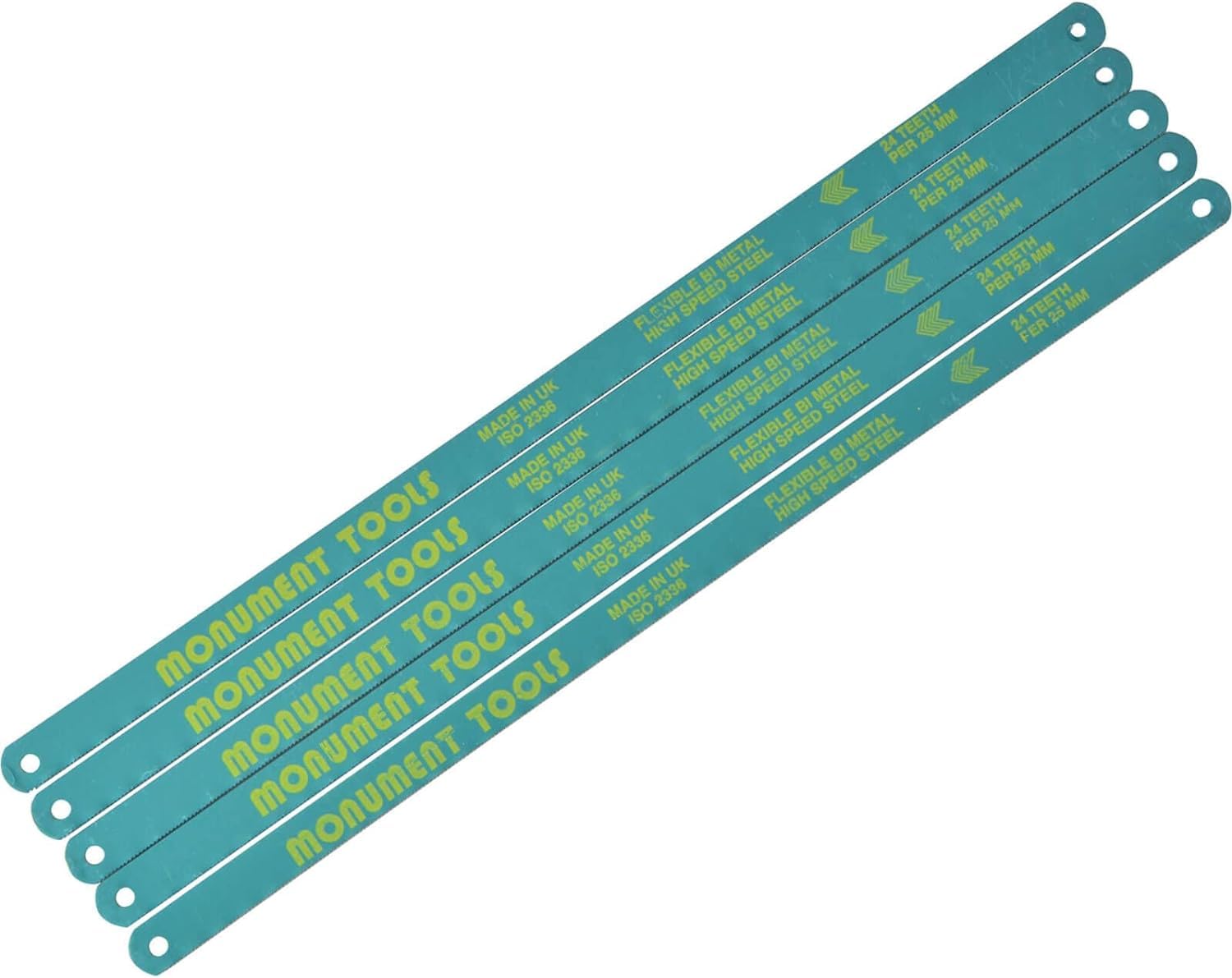 Monument Five Hacksaw Blades 24TPI (12in/300mm) On A Card