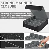 Aolso Trading Card Storage Box 2400+ Cards PU Leather Grey Quartuple Box view 5